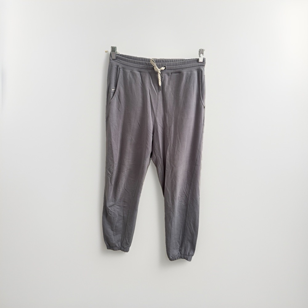 VUORI Womens S Laguna Lounge Pants 2.0 Light Gray French Terry Cloth